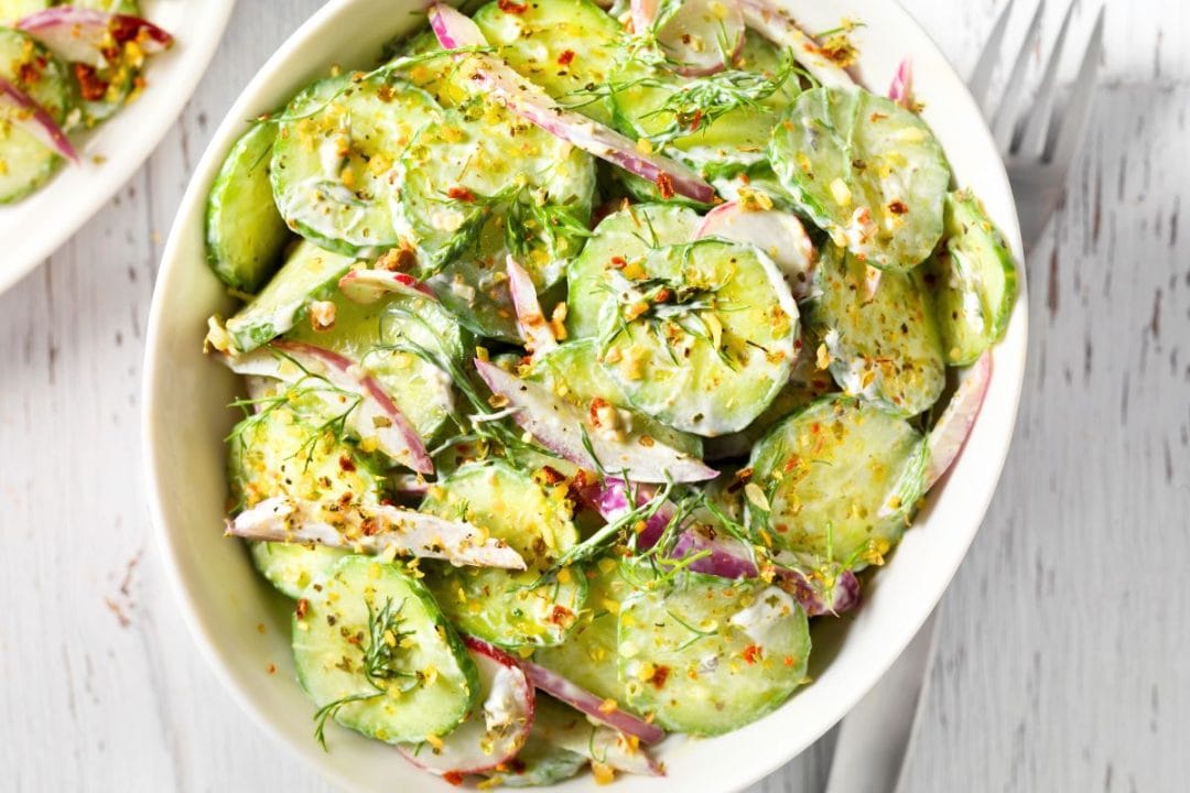 Salade de concombre légère