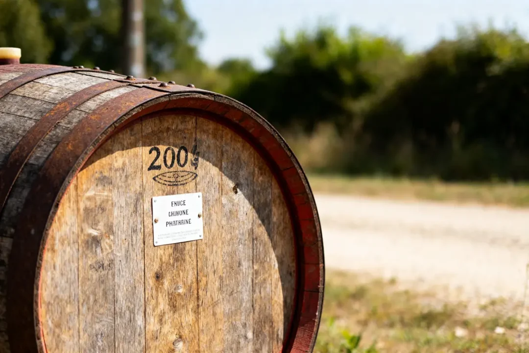 Fût de 200 litres gratuit en bois dans un cadre rural ensoleillé