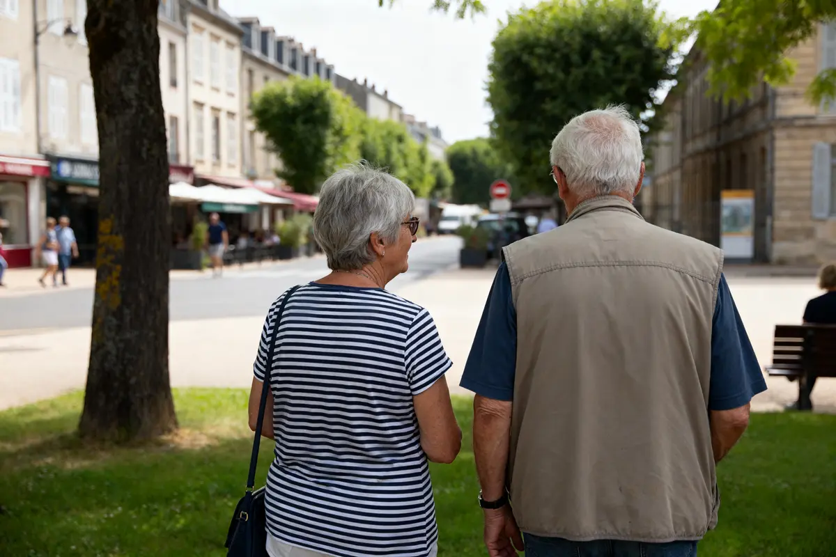 Couple de retraités se promenant dans un des dix pays qui attirent les retraités