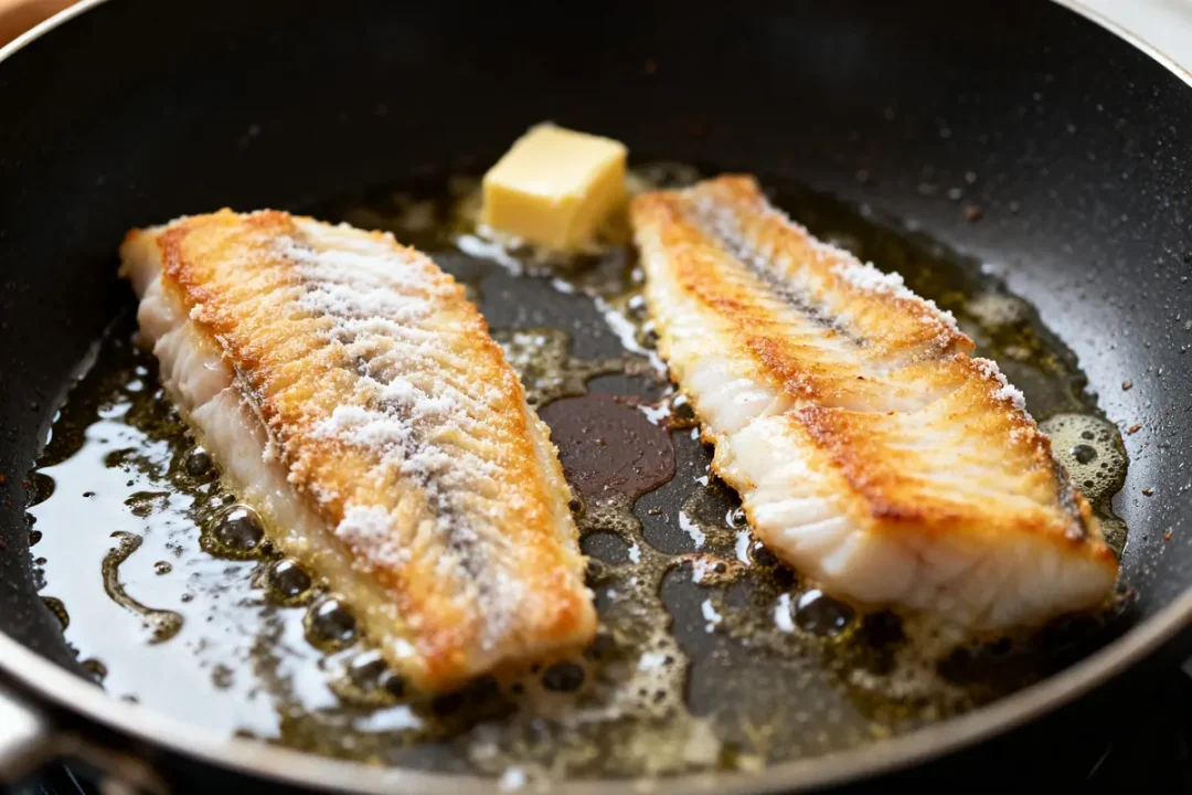 Filets de julienne dorés au beurre pour recette de filet de julienne à la poêle